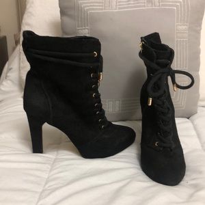 Black heeled boots, size 8.5
